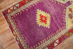 Tapis turc ancien de niche de prière Melas violet