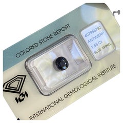 Violet Blue Spinel 1.55ct Untreated Oval Cut IGI Certified Loose Gemstone