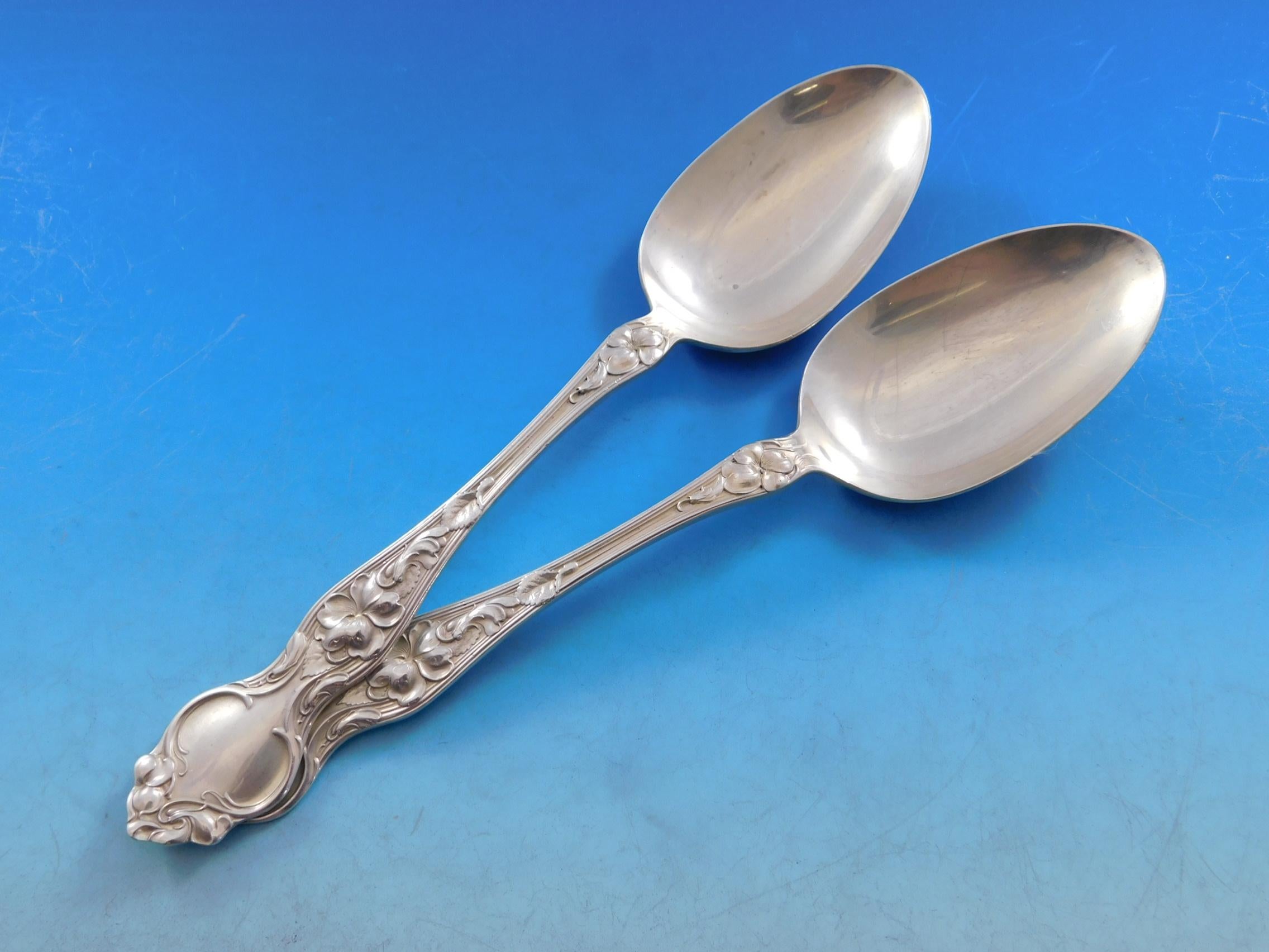 Service de couverts en argent sterling Violet de Wallace pour 8, ensemble de 60 pièces sans monogramme en vente 1