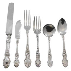 Violet by Wallace Sterling Silver Flatware Set for 12 Service, 88 Pieces