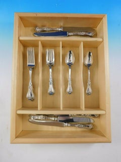 Violet by Whiting Sterling Silver Flatware Set For 6 Service 24 Pieces