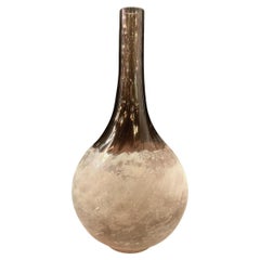 Jarrón de cristal Violeta Cenedese Scavo 18" de alto x 8" de diámetro, firmado
