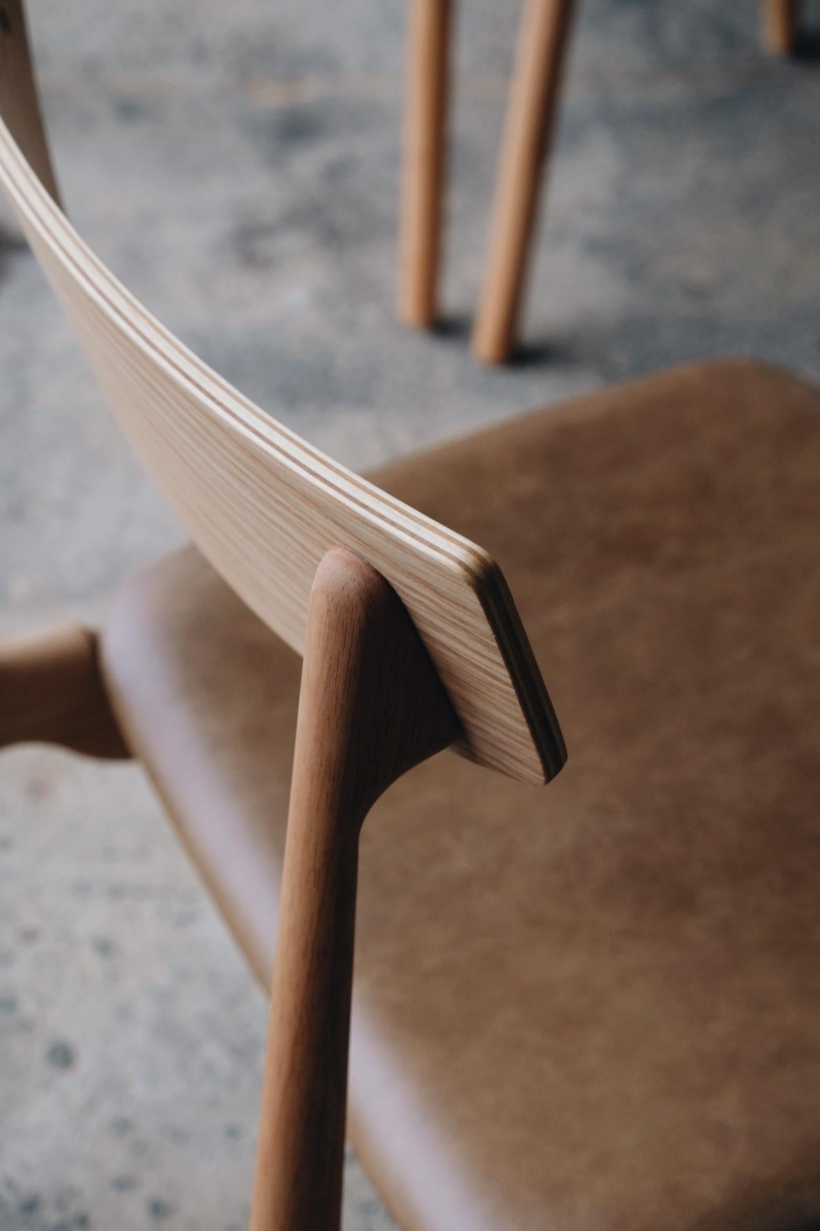 Modern Violet Chair in Brazilian Hardwood For Sale