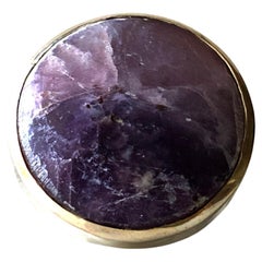 Anello in argento con clinochlore viola e cromo