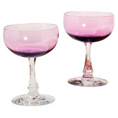 Vintage Violet Cocktail Glasses Set of Two