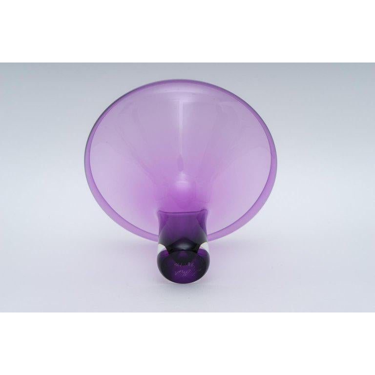 American Violet Colored Artisan Glass Vase