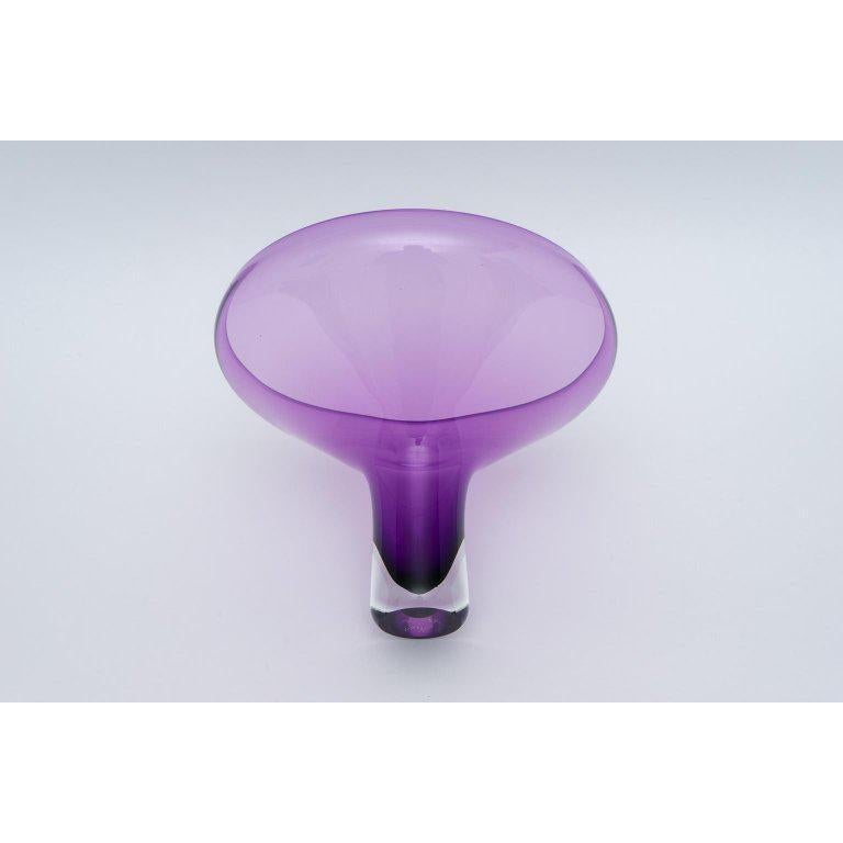 20th Century Violet Colored Artisan Glass Vase