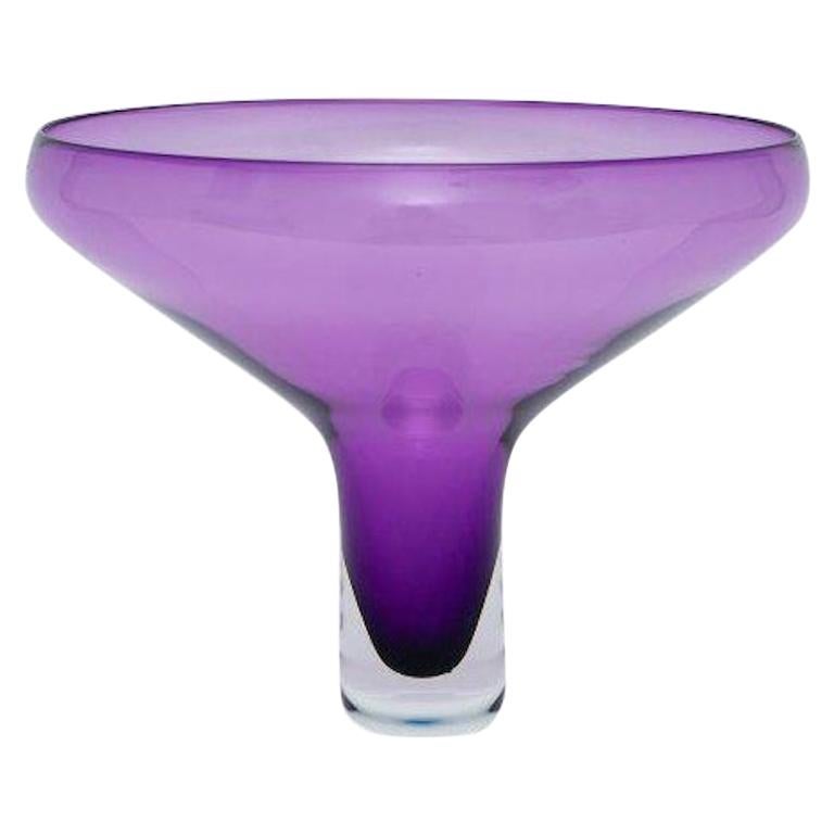 Violet Colored Artisan Glass Vase