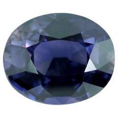 Violet Colour Shift Sapphire 4.12 Ct Oval Natural Heated, Loose Gemstone