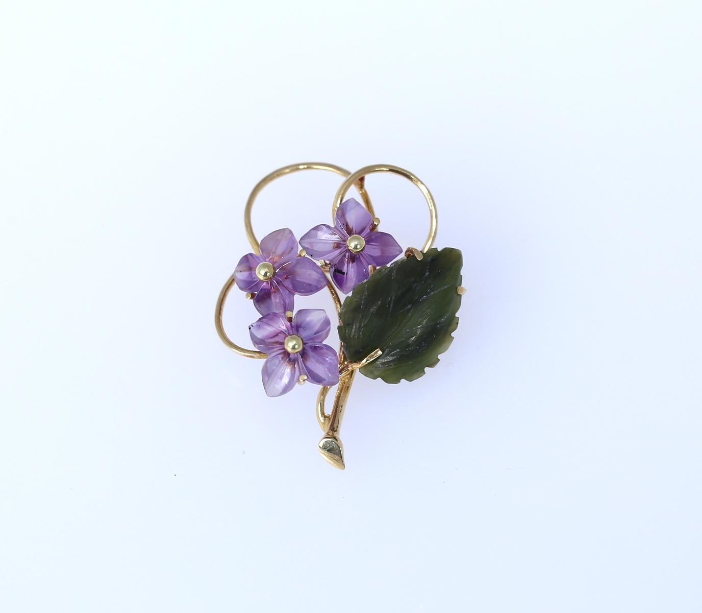 violet brooch