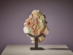 Violet Fluorite Elegance: Paired with White Quartz from Berbes, Spain