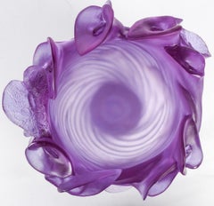 Violet Glass Vases by Daum France