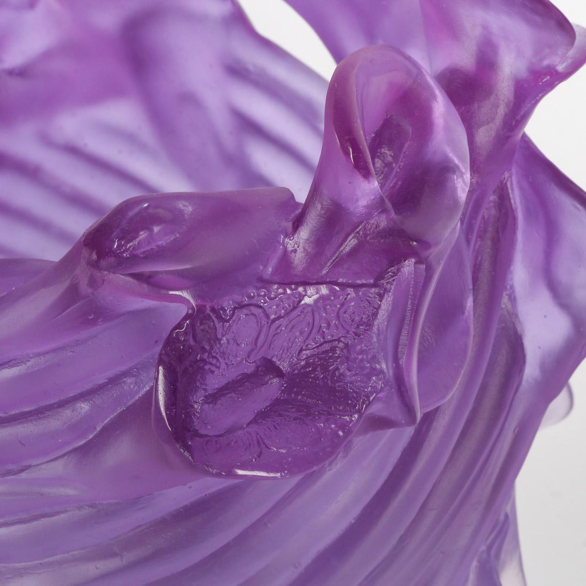 Modern Violet Glass Vases by Daum France