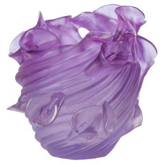 Violet Glass Vases by Daum France