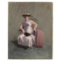 "Madame Violeta" Retrato al óleo de A. Nichols, mediados del siglo XX.