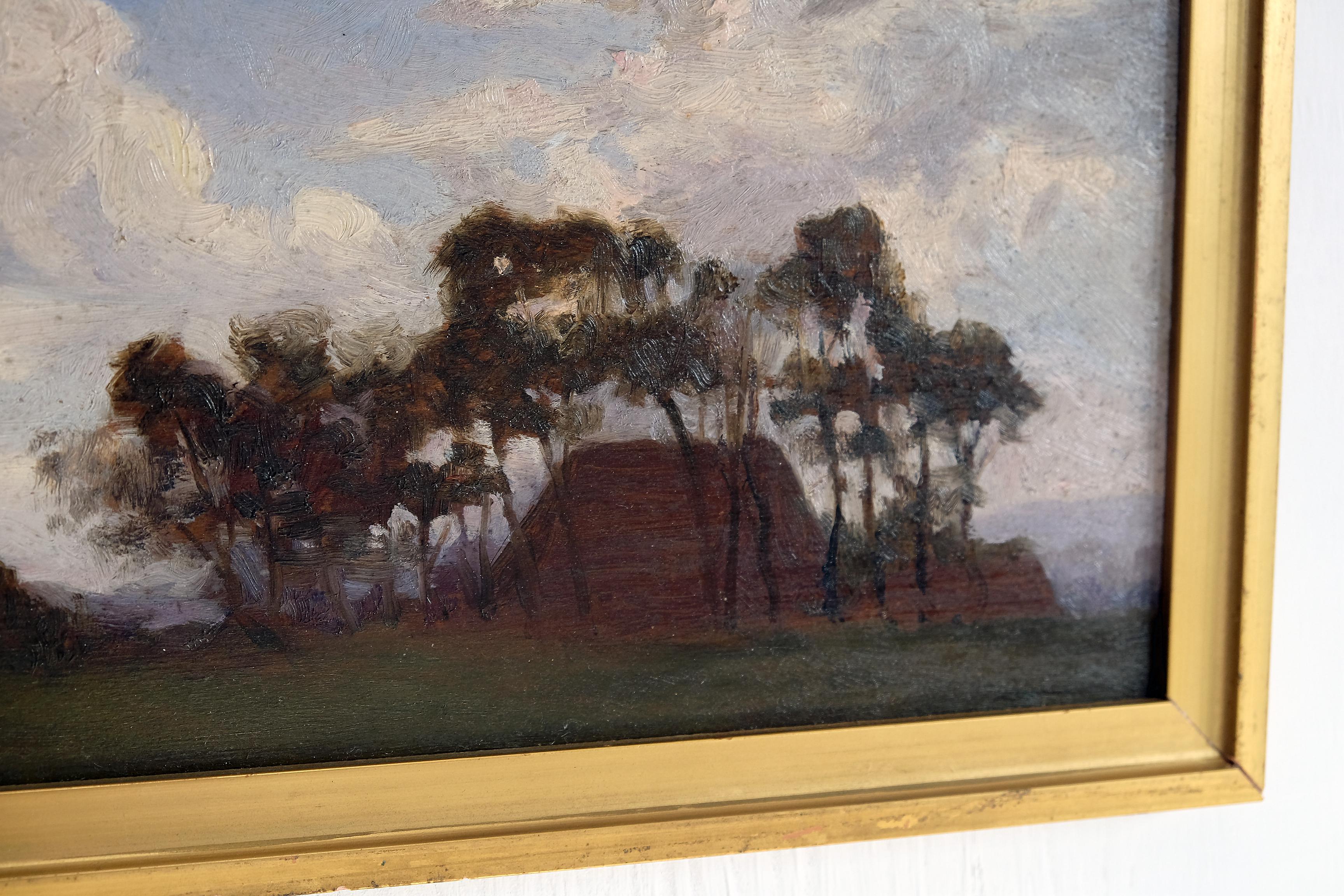 A wonderful British post-impressionist oil on board by the Hon. Violet Maud Biddulph, (1868-1960).

Violet Maud Biddulph was the daughter of the 1st Baron Biddulph and her artistic work flourished in the early years of the 20th century.
A