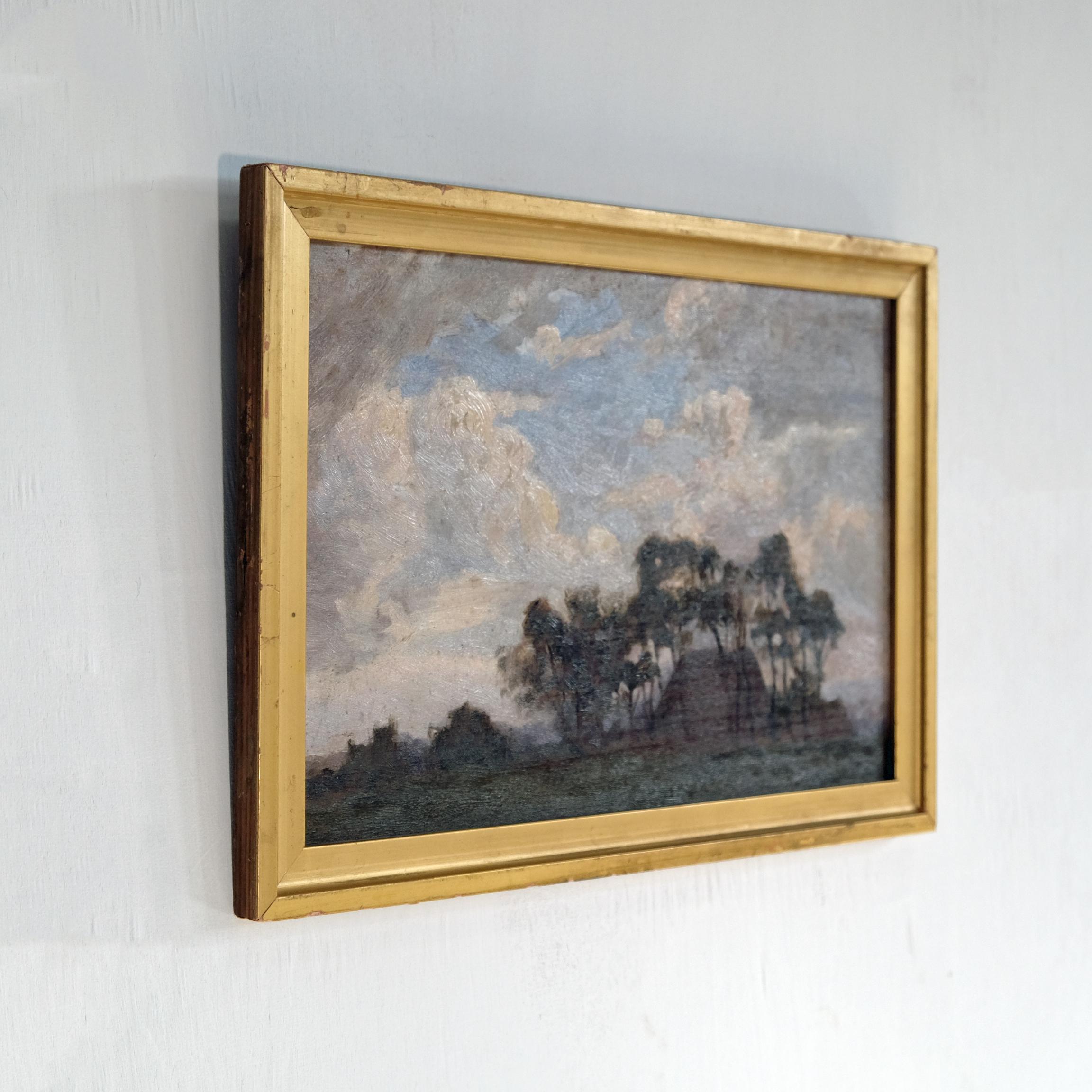 Edwardian V. M. Biddulph Oil Painting, British Post-Impressionist, Landscape Wall Art 1900 For Sale