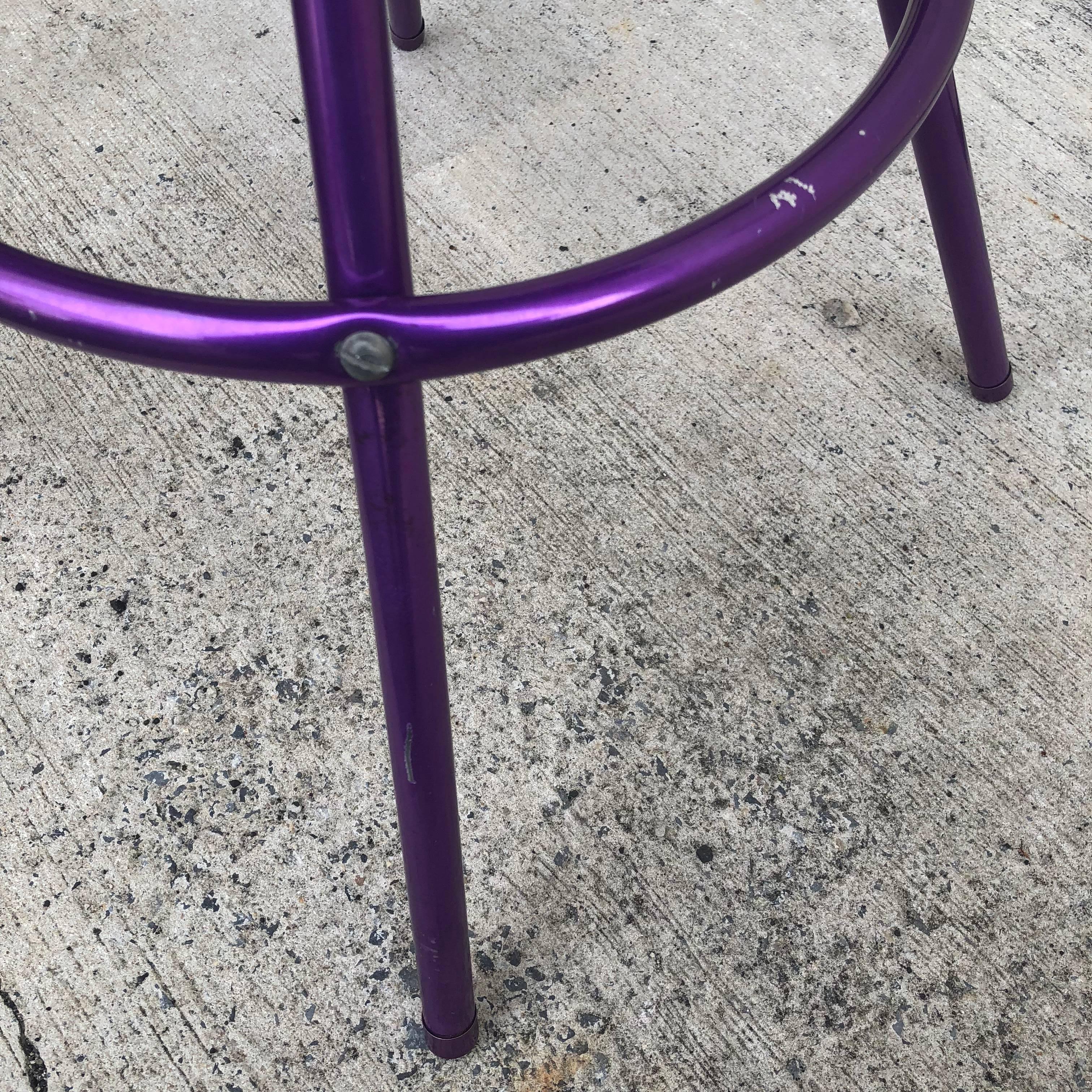 Violet Mid-Century Modern Bar Stool In The Style Of Arthur Umanoff For Sale 7
