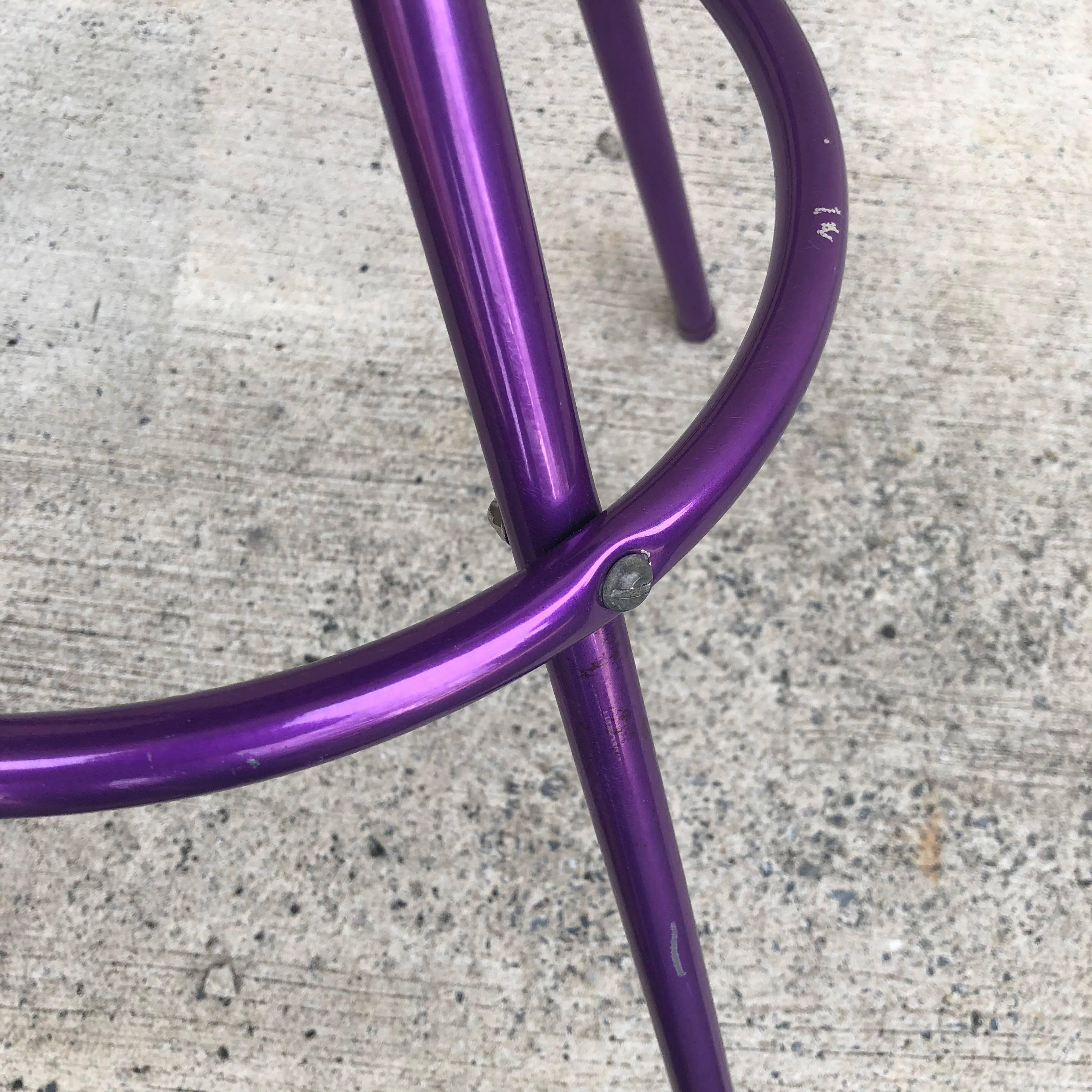 Violet Mid-Century Modern Bar Stool In The Style Of Arthur Umanoff For Sale 6