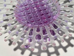 "Violett", Tafelaufsatz aus Muranoglas, handgefertigt in Italien, einzigartiges Design, 2022