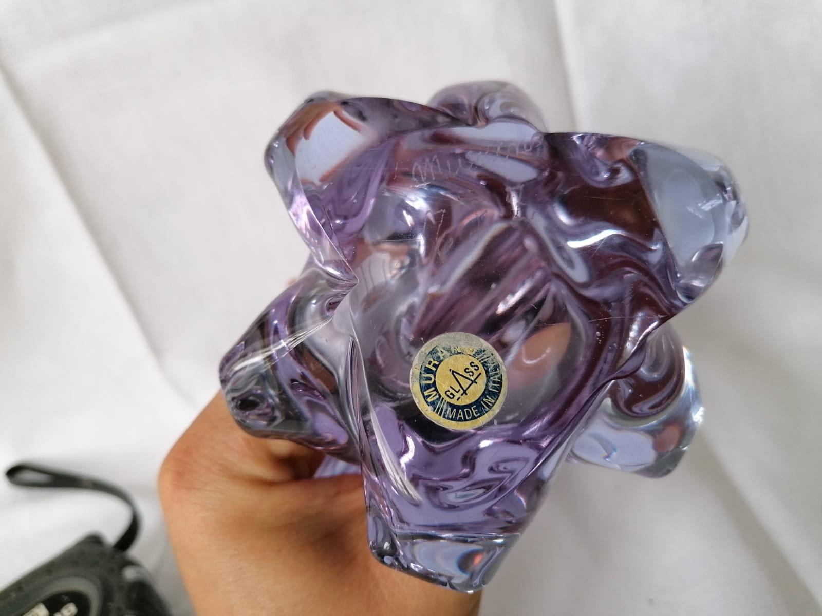 Violet Murano Glass Sculpture In Good Condition For Sale In Vienna, AT