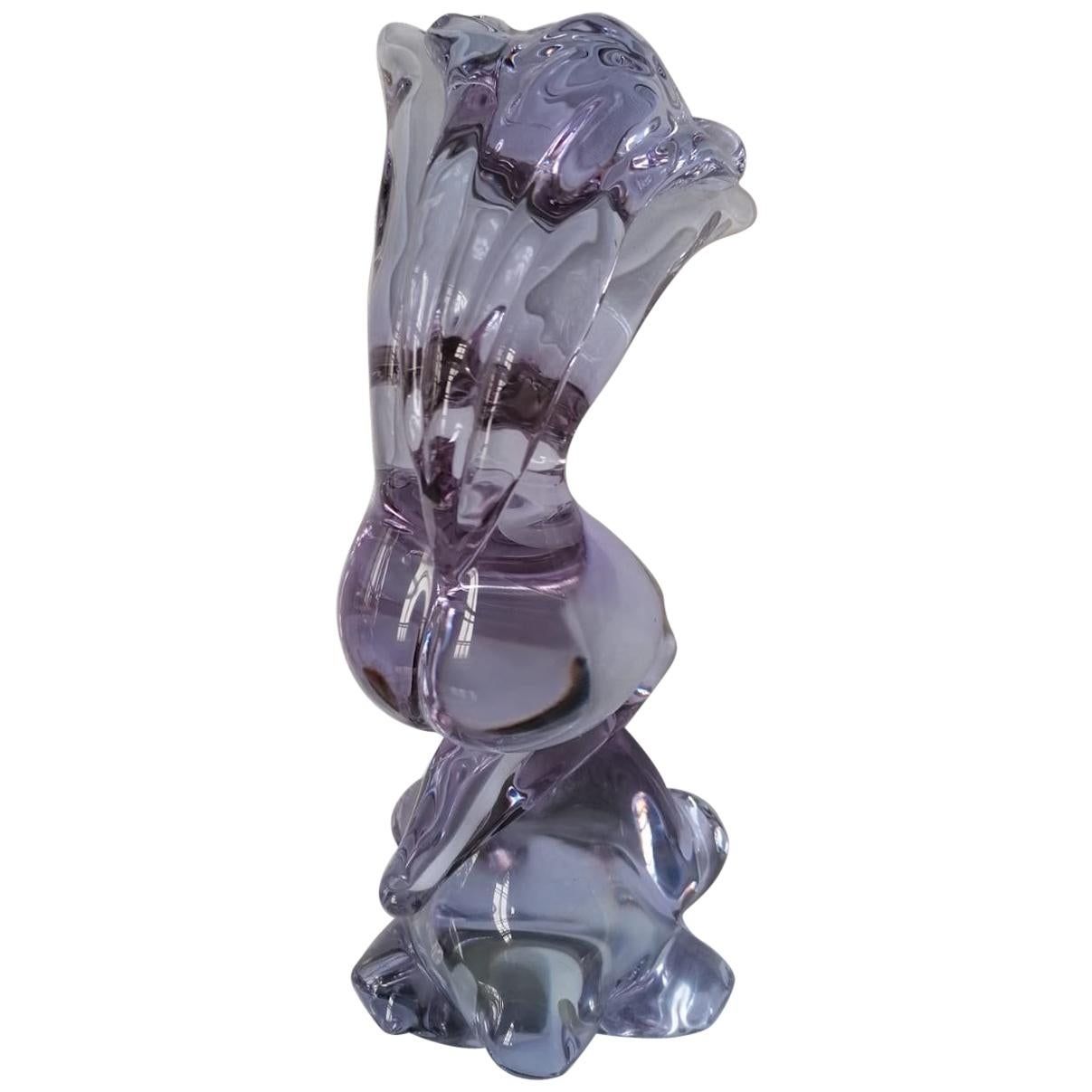 Violet Murano Glass Sculpture For Sale