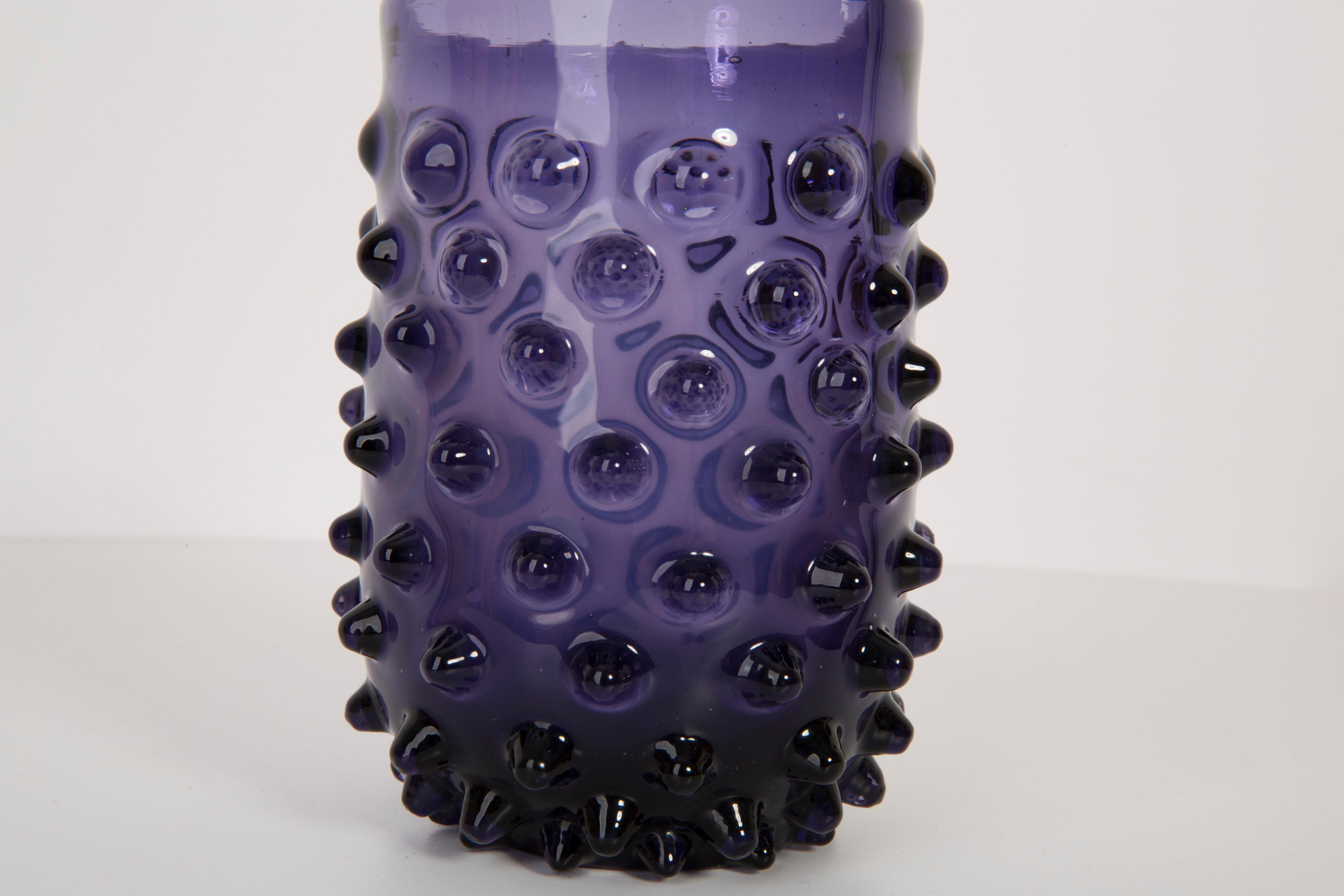 purple glass vase vintage