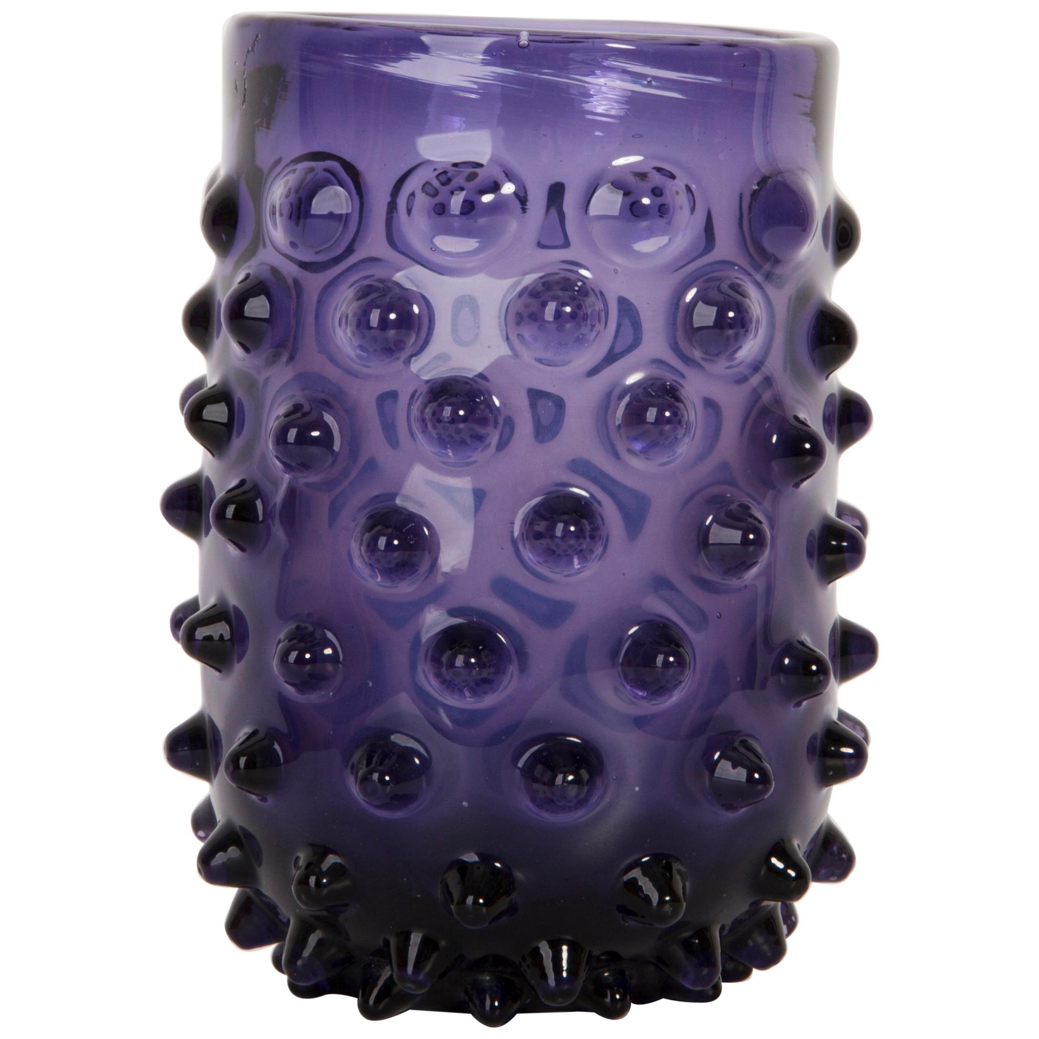 Violet Purple Glass Vase, 20th Century, Italy, 1960s For Sale