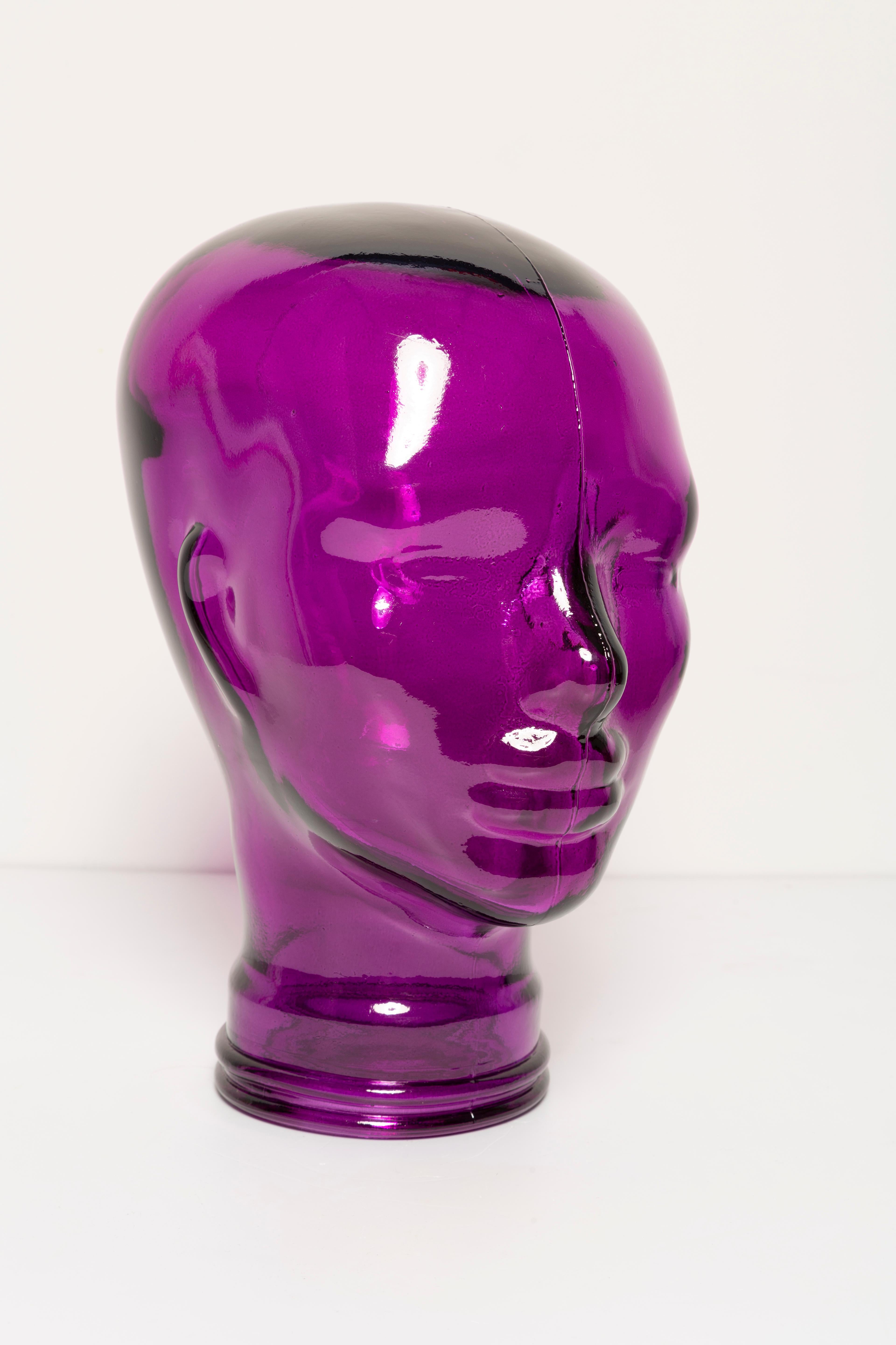 purple glass head