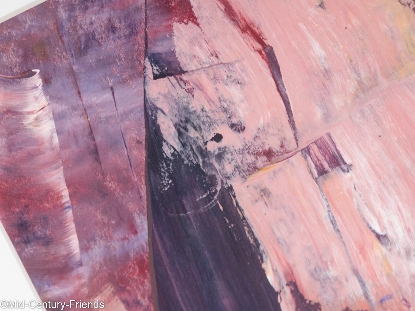 Violetter Quarz von Kiefers Abstraktes Gemälde gerahmt im Zustand „Gut“ im Angebot in Neuss, NW