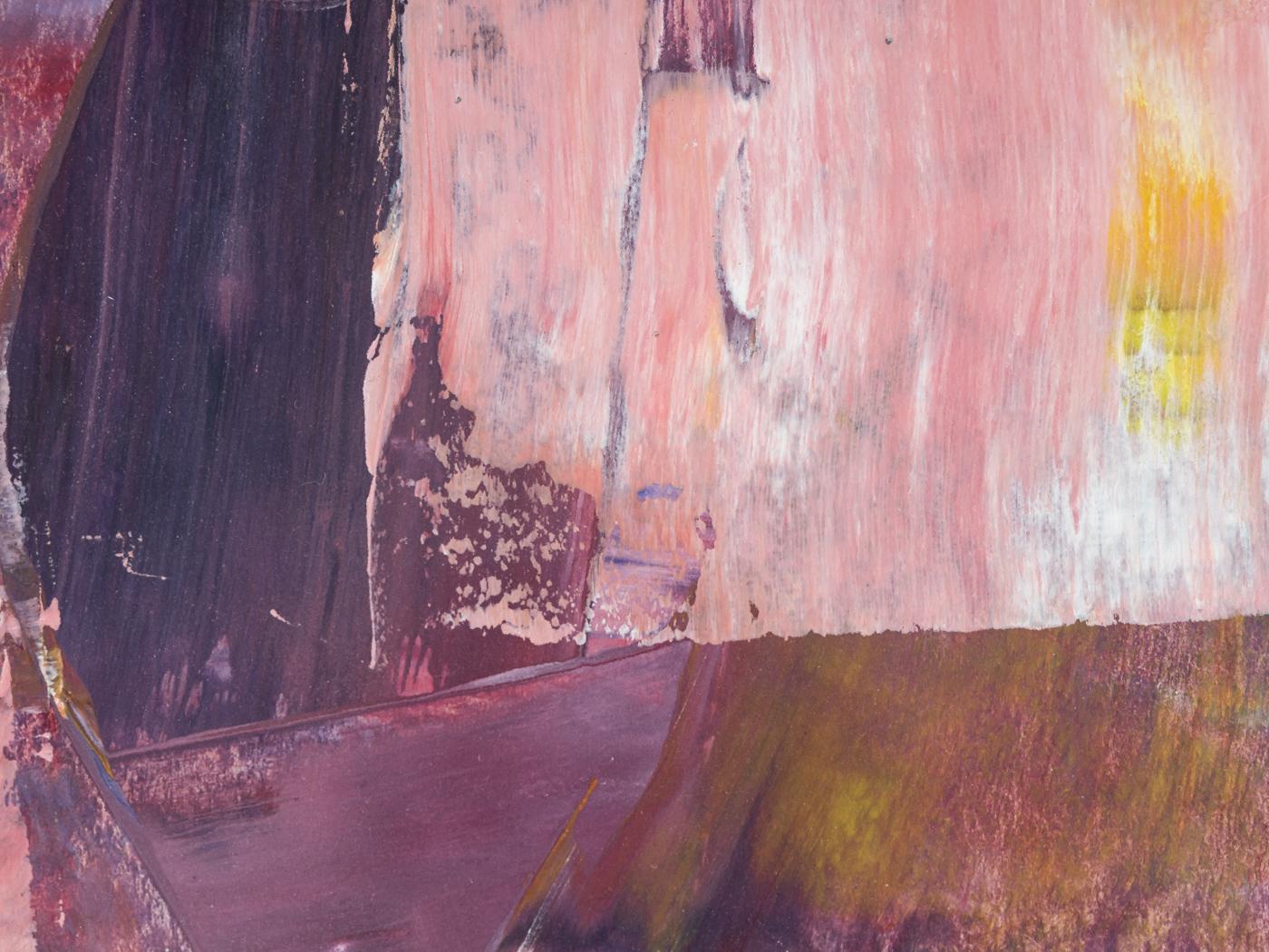 Violetter Quarz von Kiefers Abstraktes Gemälde gerahmt (20. Jahrhundert) im Angebot