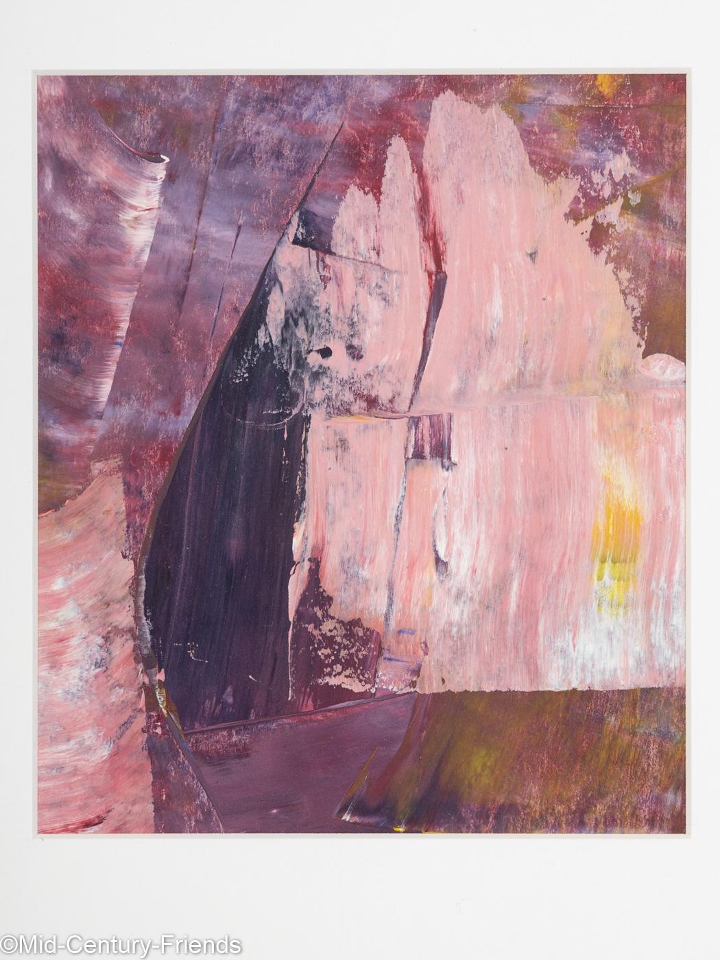 Violetter Quarz von Kiefers Abstraktes Gemälde gerahmt im Angebot 2