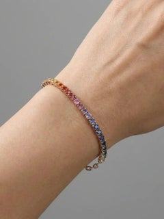 Violetter Saphir 14K (Custom) Gelbgold Saphir-Armband
