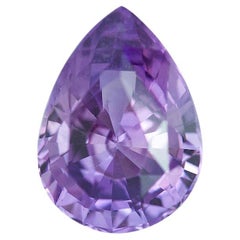 Violet Sapphire 1.62 Ct Pear Natural Unheated Ceylon, Loose Gemstone