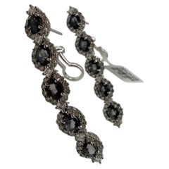 Violet Sapphire Diamond earrings 18KT gold