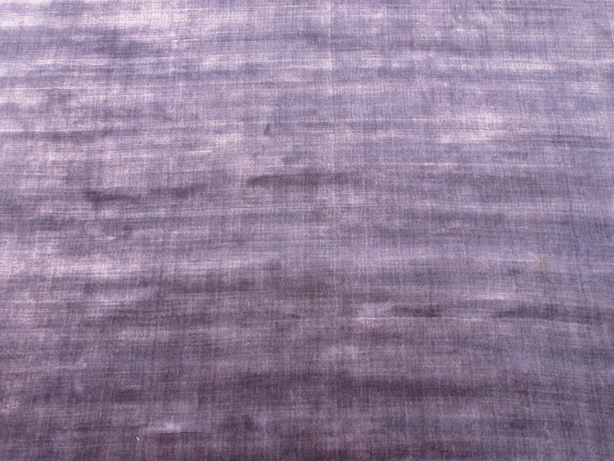 Indian Violet Silk Modern Rug For Sale