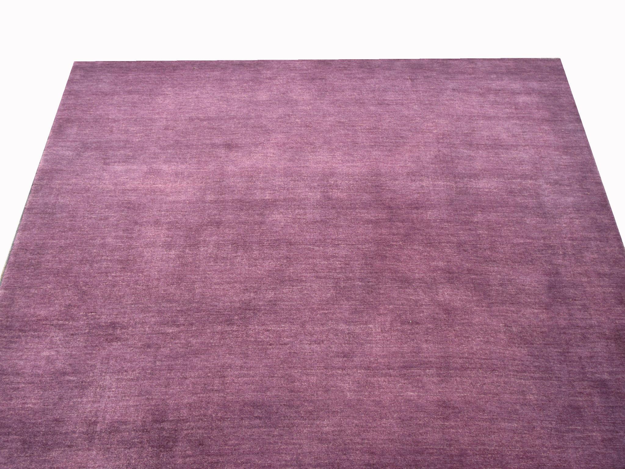 Hand-Crafted Violet Silk Modern Rug For Sale