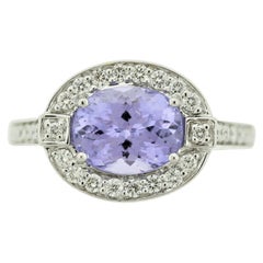 Violet Spinel Diamond Gold Ring