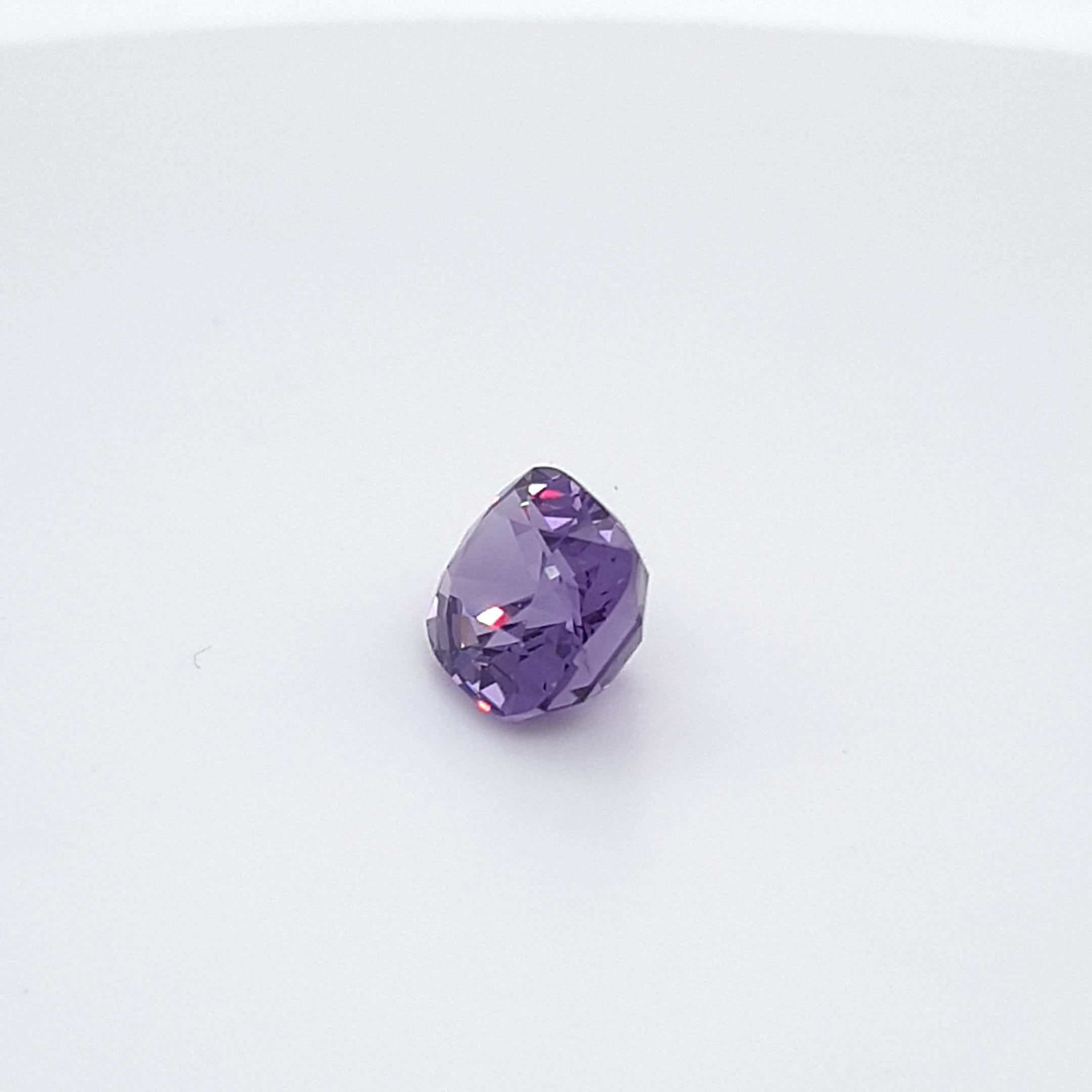 Violet Spinel, Faceted Gem, 4, 63 Ct., Loose Gemstone For Sale 3