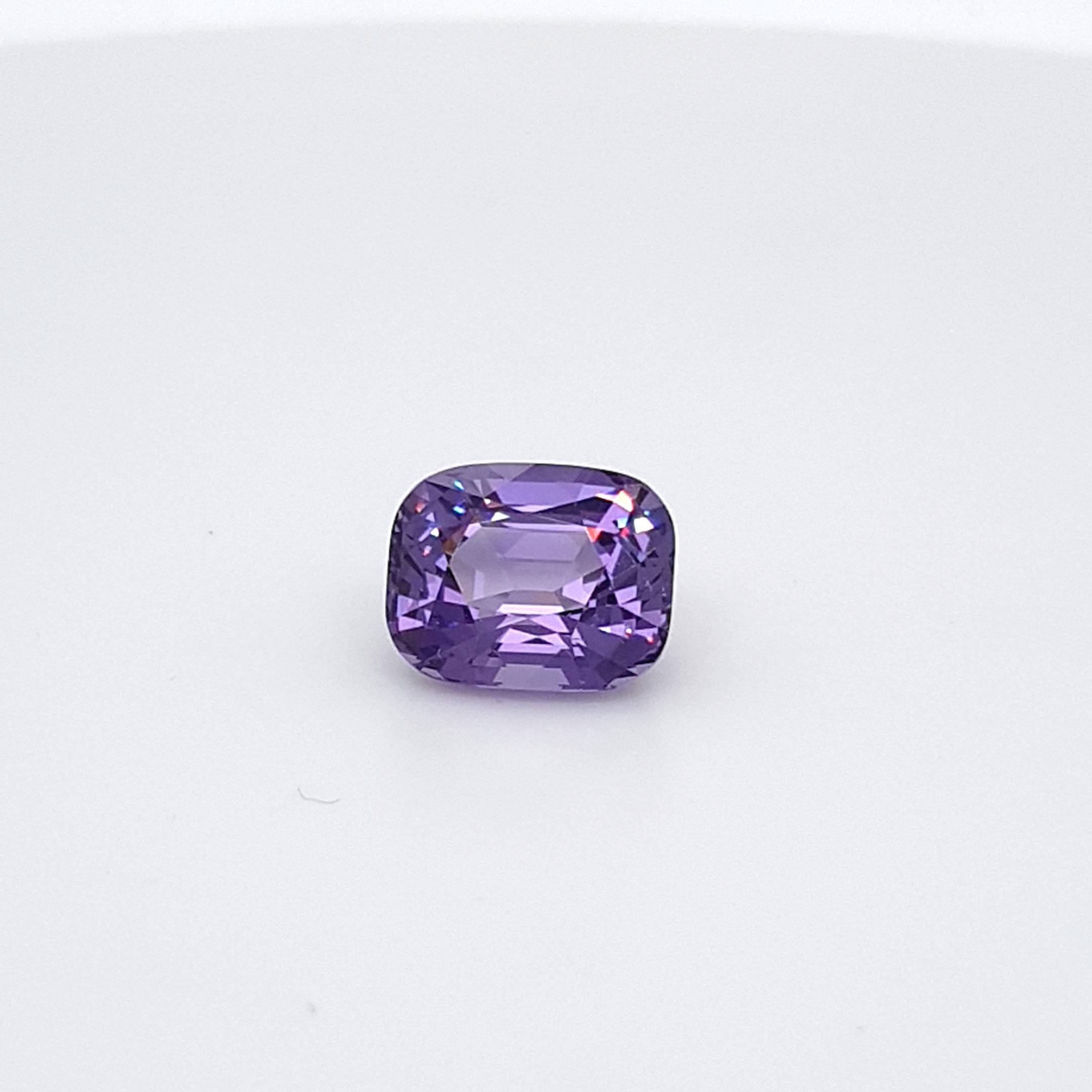 Violet Spinel, Faceted Gem, 4, 63 Ct., Loose Gemstone For Sale 7