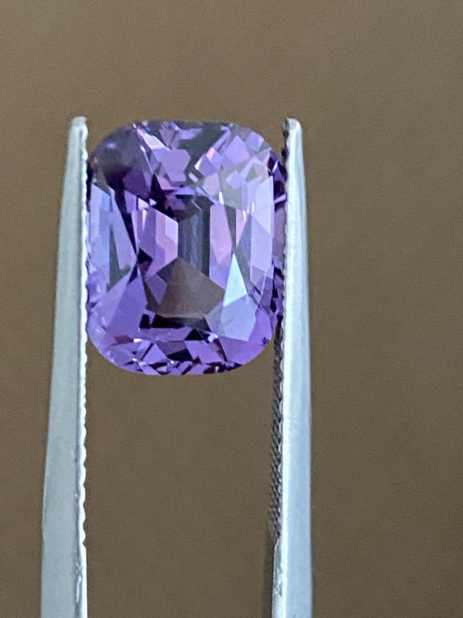 Violet Spinel, Faceted Gem, 4, 63 Ct., Loose Gemstone For Sale 8