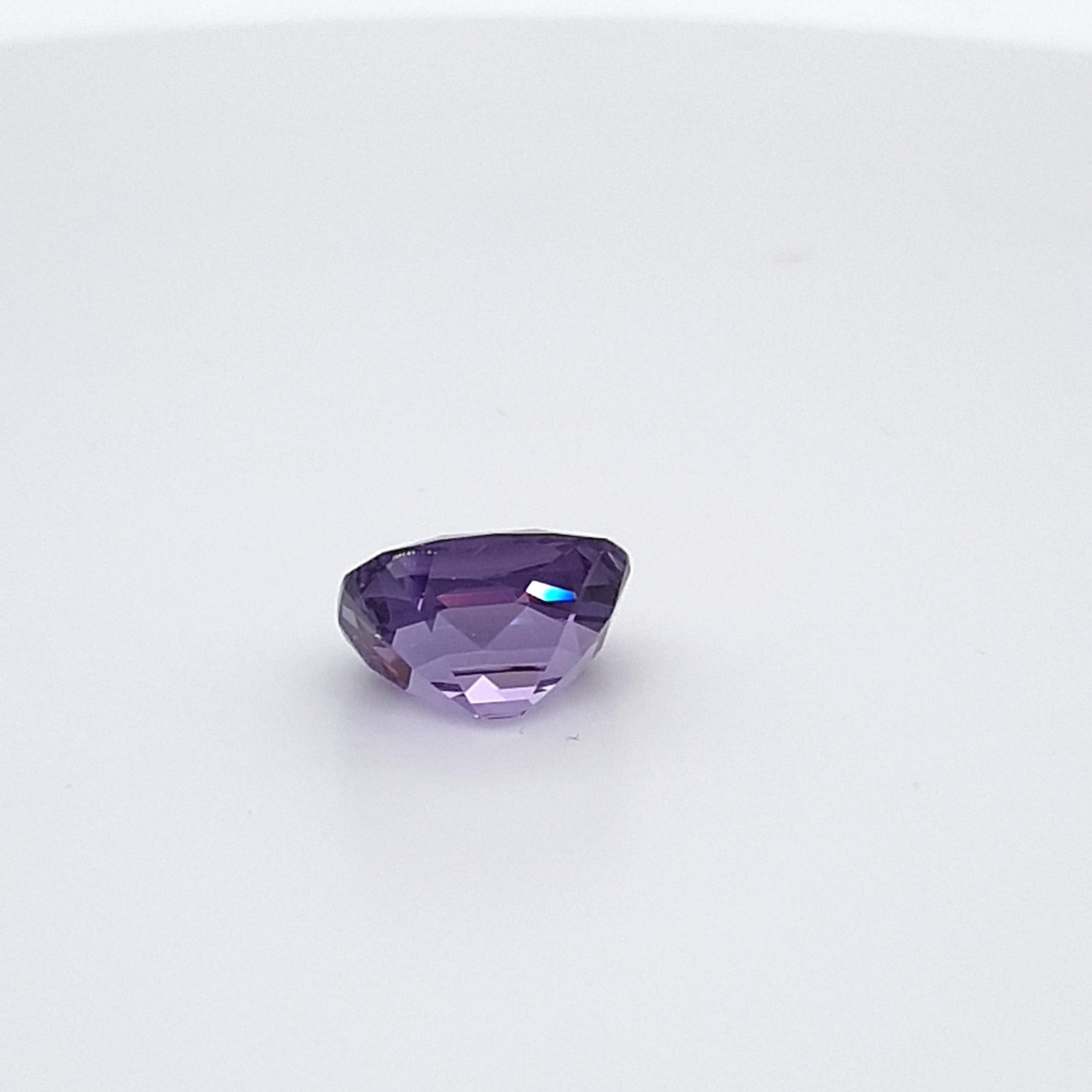 Women's or Men's Violet Spinel, Faceted Gem, 4, 63 Ct., Loose Gemstone For Sale