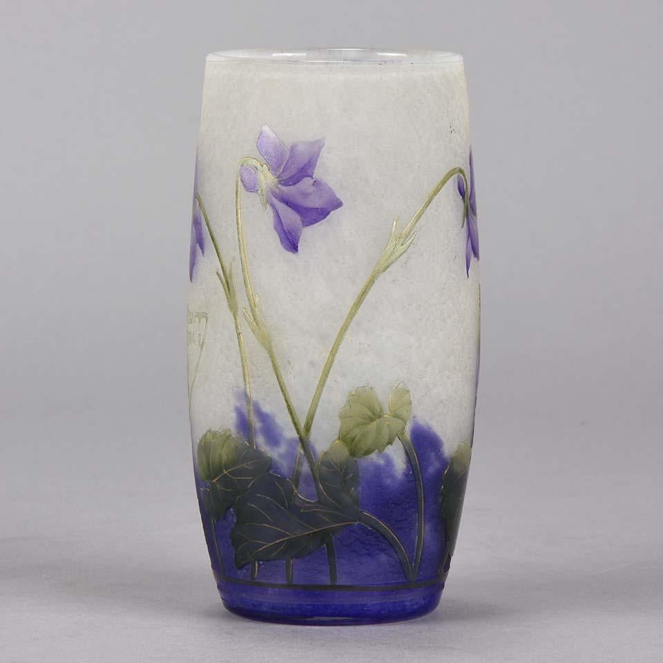 Français Vase Violettes de Daum Freres
