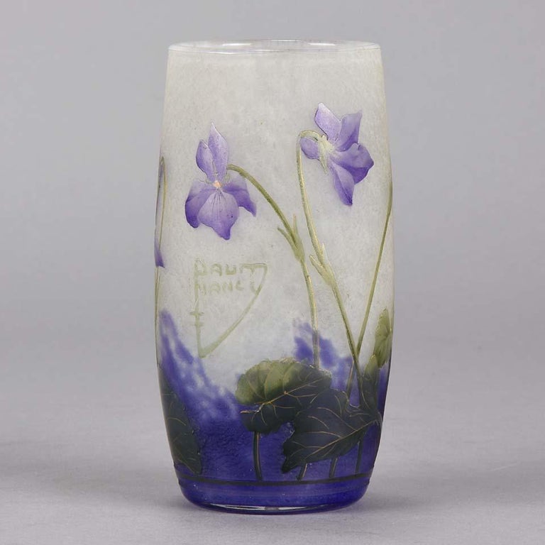 Violettes Vase by Daum Freres at 1stDibs | vase daum violettes