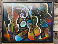 Violin Painting by Artist Nierman