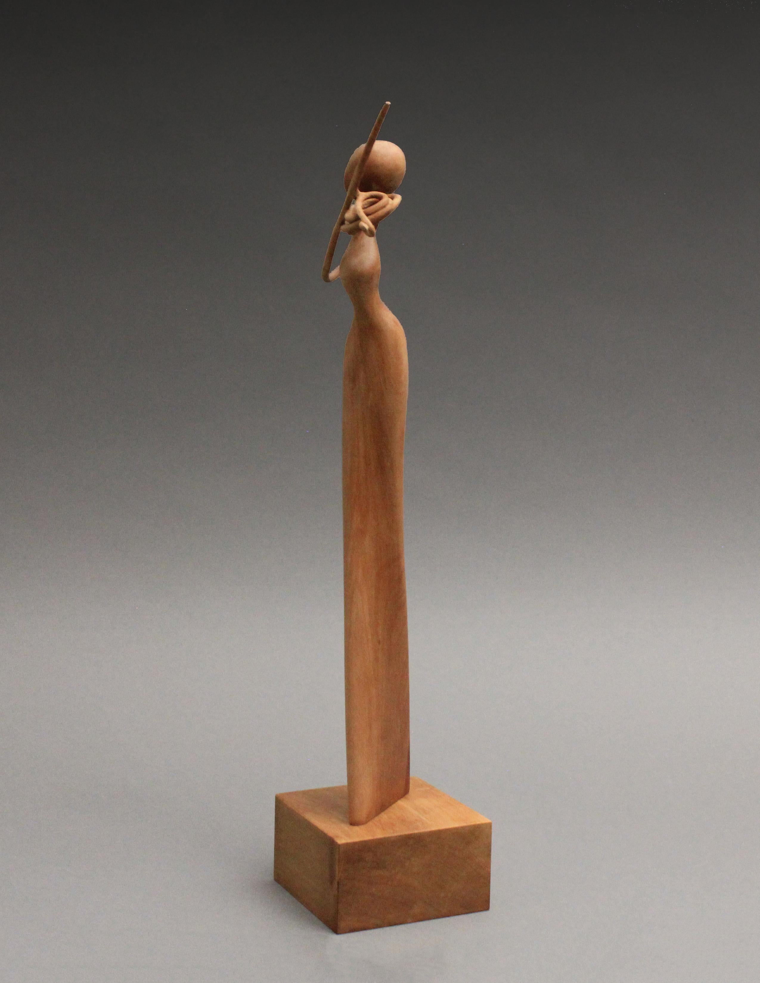 Violoniste IV, sculpture en bois de Nairi Safaryan Neuf - En vente à Santa Clarita, CA