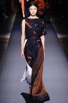 Vionnet "Black Picasso" Runway Geometric Grecian Inspired Asymmetric Dress Gown