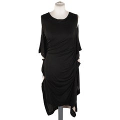 Vionnet Black Silky Sleeveless Dress Knee Lenght Size S