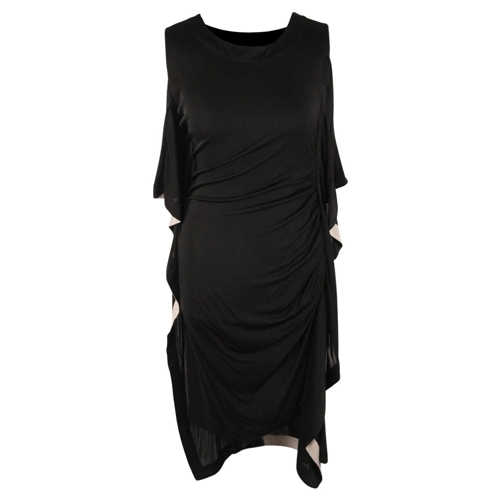 Vionnet Black Silky Sleeveless Dress Knee Lenght Size S