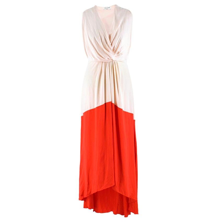 Vionnet Blush and Coral Sateen Gown - Size US 0-2 For Sale